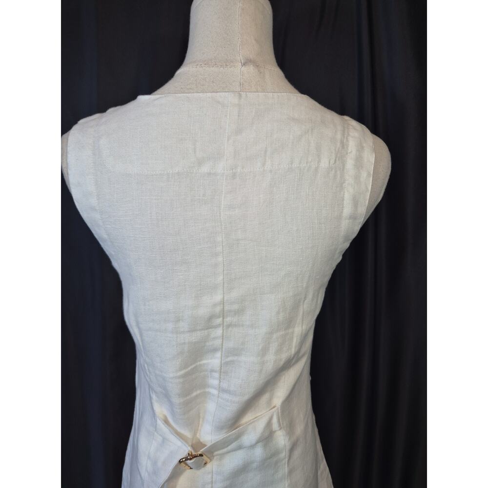 Posse Linen Ivory Emma Vest Button Down XXS Women's - Picture 10 of 12